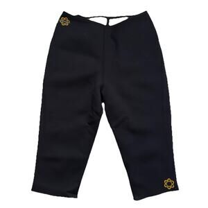 Zaggora Hot Pants Neoprene Workout Capri High Rise Leggings Sz Medium Black